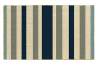 J & M Home Fashions 30 in. L X 18 in. W Blue Stripes Coir Door Mat