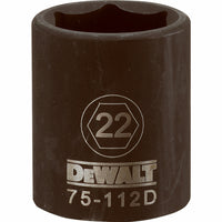 Metric Impact Socket, 6-Point, Black Oxide, 1/2-In. Drive, 22mm