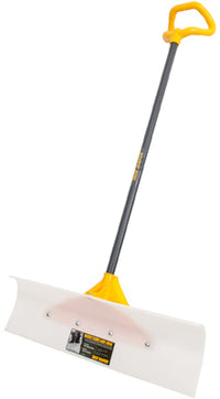 Snow Pusher, Versa Grip Poly D-Handle, 30-In.