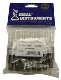 Livestock Injection Needles, Disposable, 3/4-In. Poly Hub, 22-Ga., 25-Pk.