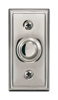 Heath Zenith  Satin Nickel  Silver  Metal  Wired  Pushbutton Doorbell