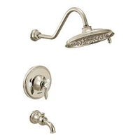 Polished nickel Posi-Temp(R) tub/shower