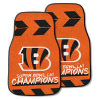 Cincinnati Bengals Super Bowl LVI Front Carpet Car Mat Set - 2 Pieces