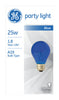 GE 25 watts A19 A-Line Incandescent Bulb E26 (Medium) Blue 1 pk