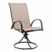 Sunny Isles Chair, Stackable, Steel, Mocha Tan Sling Fabric (Pack of 2)