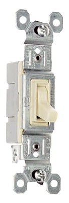 Toggle Switch, SP, Grounding, Ivory, 120-Volt, 15-Amp