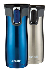 Contigo  Autoseal  16 oz. West Loop  Blue/Silver  BPA Free Travel Mug