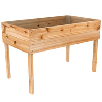 Outdoor Essentials 32 in. H X 47.5 in. W X 28 in. D Wood Elevated Garden Box Natural