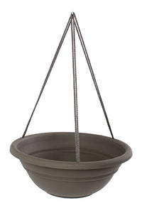 Bloem  6.38 in. H x 17 in. Dia. Resin  Hanging Basket  Peppercorn