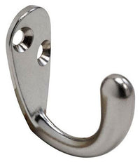 Hook, Robe, Single-Prong, Satin Chrome