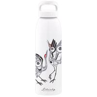 Liberty 24 oz Glen Rabena Sandhill Cranes Multicolored BPA Free Self-Cleaning Water Bottle