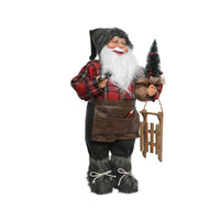 Decoris Carpenter Santa Christmas Decoration Multicolored Plastic 1 pk (Pack of 4)