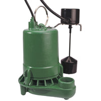 Pentair Myers 1/2 HP 5,220 gph Cast Iron Vertical Float Switch AC Submersible Sump Pump