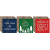 Open Road Brands Assorted Blocks with Christmas Sayings Tabletop Dr (Pack of 9)