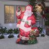 Gemmy Polyester Plug-In LED White Inflatable Santa 46.46 L x 83.86 H x 29.53 W in. with Bag