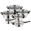 Monterrey Cooware Set Priminute 12 Pieces Stainless Steel