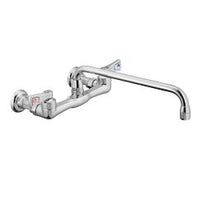 Chrome two-handle utility faucet