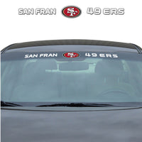 NFL - San Francisco 49ers Sun Stripe Windshield Decal 3.25 in. x 34 in.