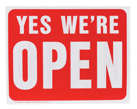 Hy-Ko English Yes We're Open / Sorry We're Closed Sign Plastic 15 in. H x 19 in. W (Pack of 5)