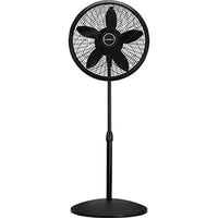 Pedestal Fan, Adjustable, Black, 18-In.