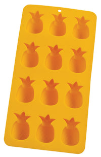 Harold Import Co. 43822 7 X 4.5 Yellow Pineapple Silicone Ice Tray & Baking Mold