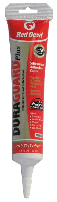 Red Devil 0755 5.5 Oz White Kitchen & Bath With Stain Block Caulk (Pack of 12)