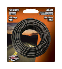 Coleman Cable  24 ft. 16 Ga. Primary Wire  Black