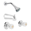 LDR 2-Handle Chrome Tub and Shower Faucet