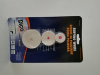 Dico -1 in. L Cotton Midget Round Buffing Wheel Set Clean Wood 12 pc