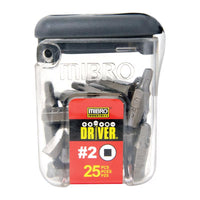 Mibro Square Recess #2 X 1 in. L Insert Bit S2 Tool Steel 25 pc