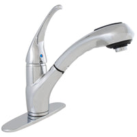 LDR Exquisite Pull-Out Spray One Handle Chrome Kitchen Faucet