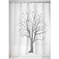 TREE SHOWER CURTAIN -CHARCOAL