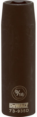 SAE Deep Impact Socket, 6-Point, Black Oxide, 1/2-In. Drive, 9/16-in.