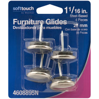 Softtouch Rubber Leg Tip White Round 1/2 in. W X 1/2 in. L 4 pk