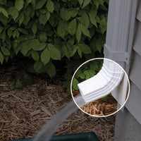 Genova  DuraSpout  3 in. H x 2 in. W x 8.8 in. L White  Vinyl  A  Downspout Elbow