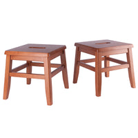 Winsome Kaya Matte Teak Wood Casual Conductor Stool