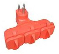 3-Outlet Adapter, Orange