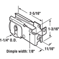 Prime-Line Roller Assembly 11/16" X 2-5/16" L X 1-3/16" H Adj Stl