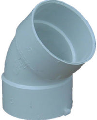 PVC Pipe Sewer Drain Elbow, 45-Degree, 6-In.