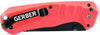 Haul Assisted Opening Knife, Red Nylon Handle, 3.1" Blade, Plunge Lock, Cross-Bolt Safety Lock, Pocket Clip, Clam (Pack of 12)