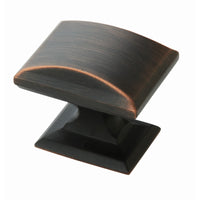 Amerock  Candler  Rectangle  Cabinet Knob  1-1/4 in. Dia. 1-1/8 in. Oil Rubbed Bronze  2 pk