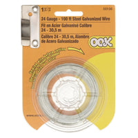 Ook 50136 100' 24 Gauge Galvanized Steel Hobby Wire (Pack of 8)