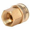 Threaded Pipe To Hose Connector, Brass, Swivel, Double Female 1/2 NPT x 3/4-In. NH