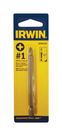 Irwin Phillips #1 X 3-1/2 in. L Power Bit S2 Tool Steel 1 pc