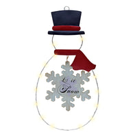 Dyno  Let It Snow Snowman Hanging  Wall Art  Assorted  Iron  1 pk (Pack of 4)