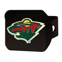 NHL - Minnesota Wild Black Metal Hitch Cover - 3D Color Emblem