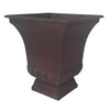 Gardman 15 in. H X 13 in. W X 13 in. D Metal Urn Planter Brown