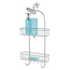 iDesign Classico 26 in. H X 5.25 in. W X 12 in. L Silver Shower Caddy