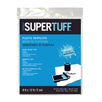 Trimaco SuperTuff 9 ft. W X 12 ft. L X 2 mil Plastic Drop Cloth 1 pk