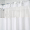 iDesign Hitchcock 72 in. H X 72 in. W White/Clear Shower Curtain EVA